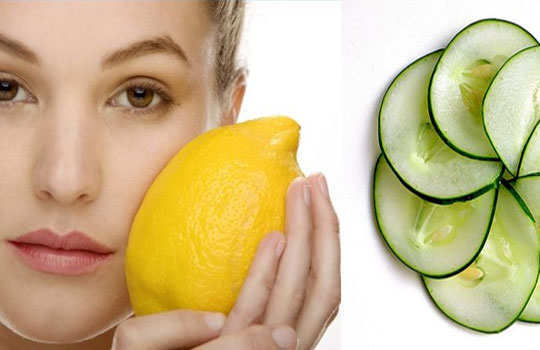 natural beauty tips for faceL: Cucumber and lemon for blemishes